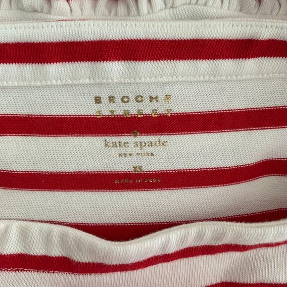 Kate Spade 3/4 Sleeve Striped Sailor Top Red Size XS - Picture 5 of 9